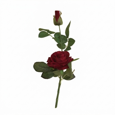 Picture of Artificial Rose Flower Stick - 1 Pcs-Red