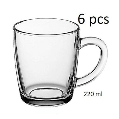 Picture of Clear Glass Tea/Coffee Mug - 6 Pieces-Neutral