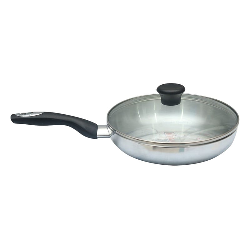 Picture of Kiam Aluminium Frypan With Glass Lid 26 cm-Multicolor