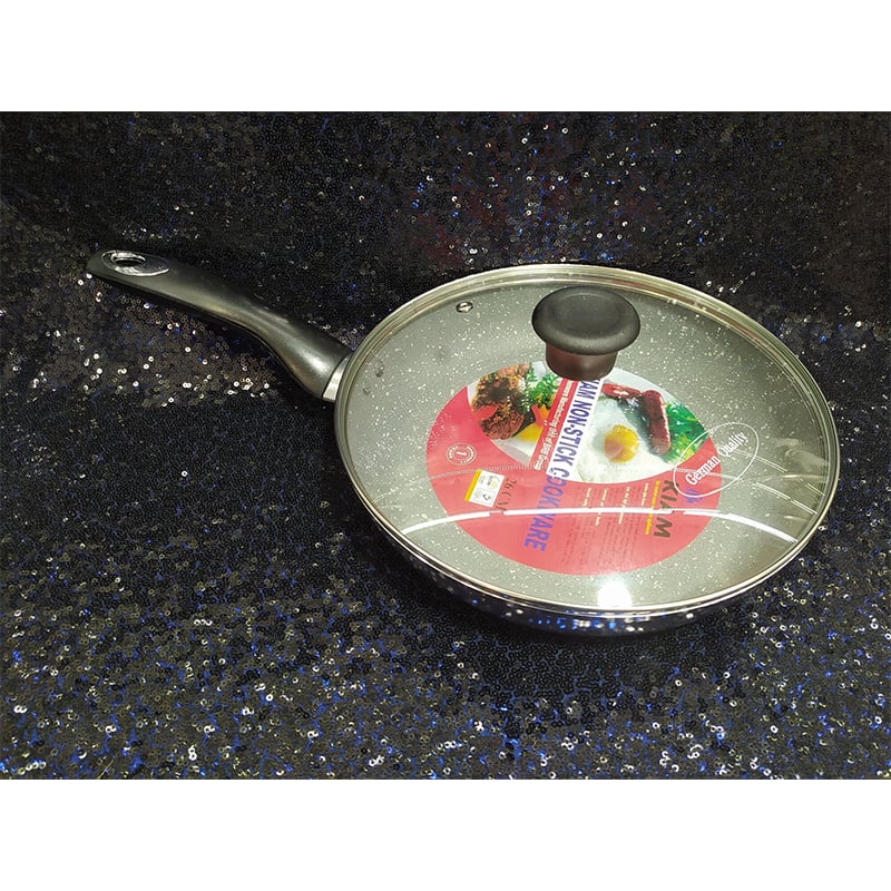 Picture of Kiam Non Stick Fry Pan With Glass Lid 26 Cm IB (induction bottom)-Multicolor
