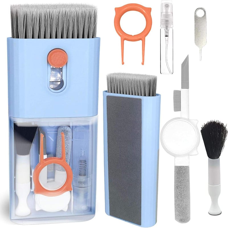 Picture of Computer Keyboard Cleaner Brush Kit Earphone Cleaning Pen For Headset Keyboard Cleaning Tools Cleaner Keycap Puller Kit-Multicolor
