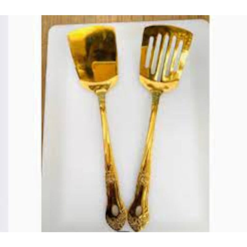 Picture of Spoon Stainless Steel Golden color Spoon 2 pcs-Golden