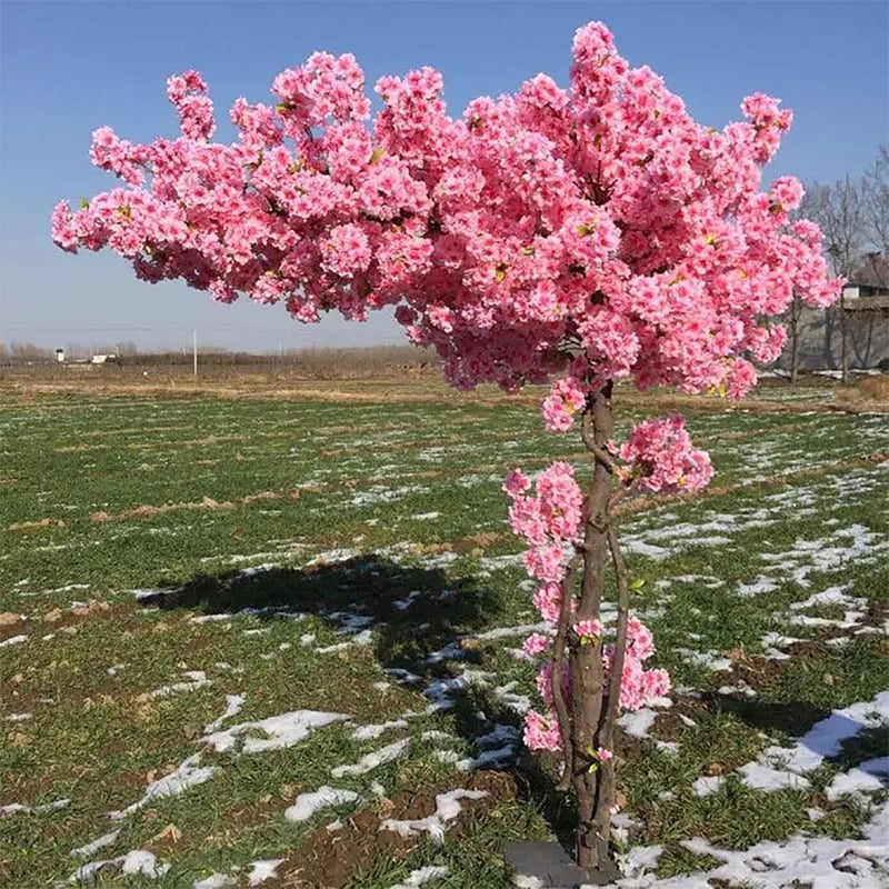 Picture of Artificial Cherry Blossom Trees Japanese Cherry Blossom Tree Arch Pink Fake Sakura Flower for Indoor Outdoor Home Office Party-Multicolor