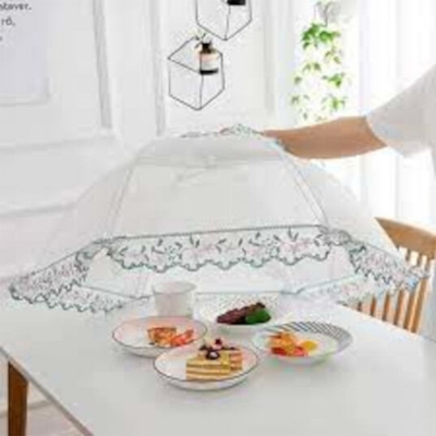 Picture of Food Safe From Insects With The Kitchen Food Cover- Foldable Anti Fly Mosquito Net Cover For Picnic Or Dinner Table Use-Multicolor