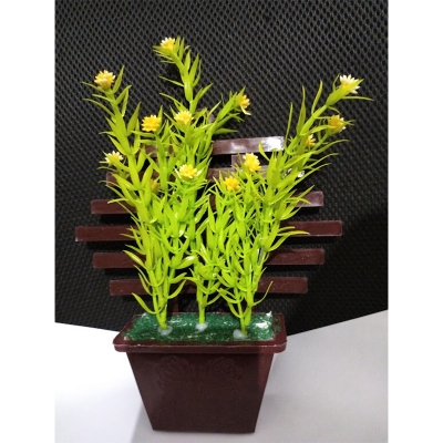 Picture of Artificial Flower Balcony Potted Plant Flowers Bouquet Wedding Home Garden Decor-Lemon Yellow