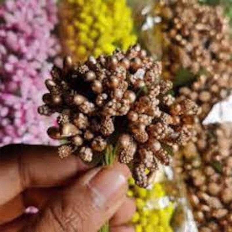 Picture of Artificial Flower Stamens Renu - 24pc/ 2 Bundel - Home Decoration Item-GOLDEN