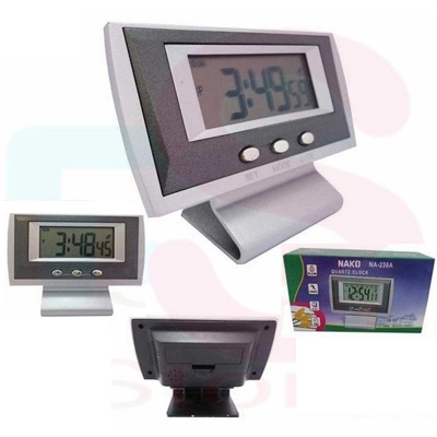 Picture of Digital Clock Calendar Alarm clock Stopwatch With Stand-Silver