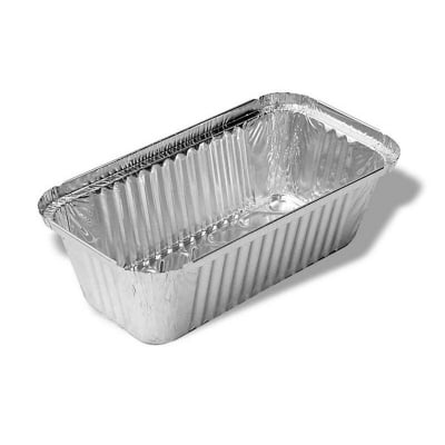 Picture of Aluminum Foil Box Food Pack 670 ml Parcel Lunch box  - 10 pcs-Silver