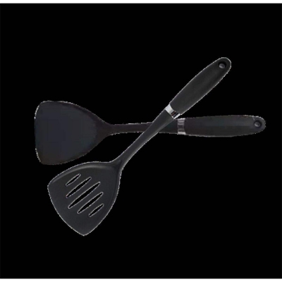 Picture of Silicone Non Stick Spoon- Black - 2 Pcs-Black