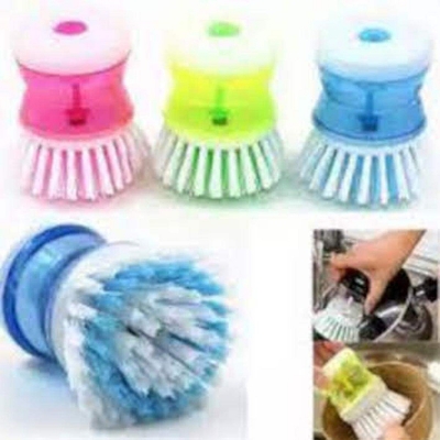 Picture of Dishwasher Soap Dispensing Palm Brush With Storage - 2 pcs-Not Specified