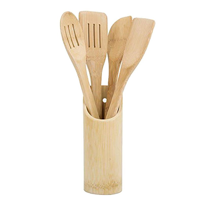 Picture of Bamboo Wood Made Kitchen Cooking Spoon Set 5PCS-wodden