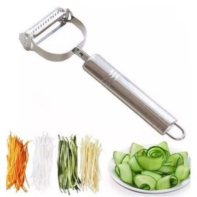 Picture of Vegetable Cutter and Peeler Stainless Steel Peeler Fruit Spud Speed Slicer Cutter silver -peeler