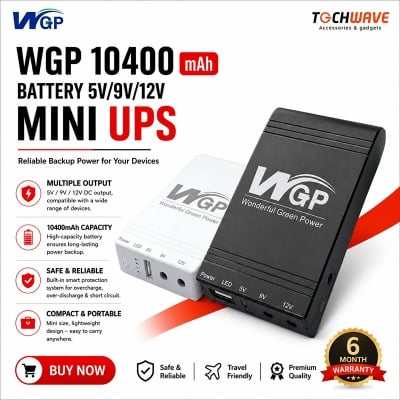 Picture of WGP Mini UPS 5V/9V/12V  – 10400mAh