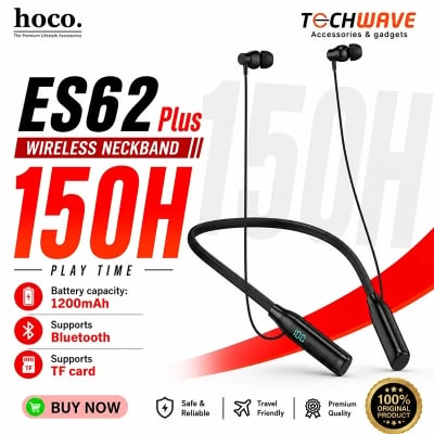Picture of ES62 Plus Pretty Neckband Bluetooth Earphones – 150 Hours Battery | TF Card Support