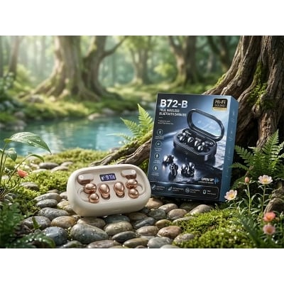 Picture of B72-B True Wireless Bluetooth Earbuds.