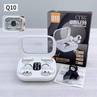 Picture of Q10 2 in 1 Couple Wireless Bluetooth Headphone | TWS Stereo Earbuds with Charging Case