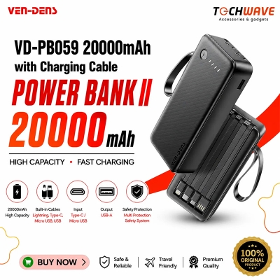 Picture of Ven-Dens VD-PB059 20000mAh with cables Power Bank