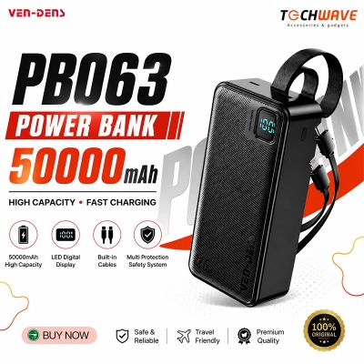 Picture of VEN-DENS VD-PB063 50000mAh High Capacity Fast Charging Power Bank