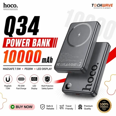 Picture of Q34 Clever Magnetic Wireless Power Bank 10000mAh with LED Display & 20W Fast Charging