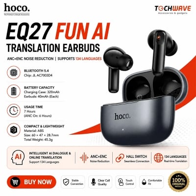 Picture of EQ27 Fun AI Translation Earbuds | ANC+ENC Noise Reduction | Supports 134 Languages