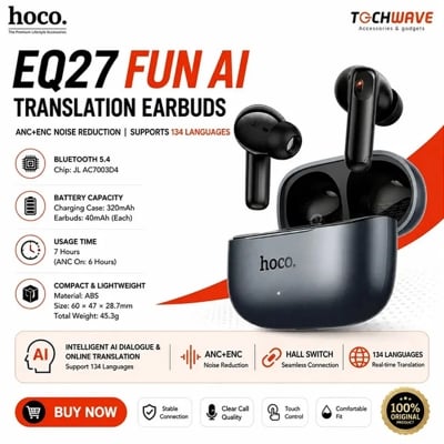 Picture of HOCO EQ27 AI Translation Earbuds (ANC+ENC)