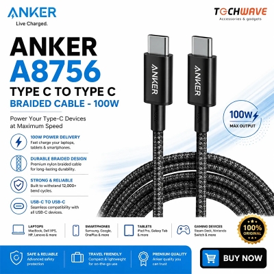 Picture of Anker A8756 Type C to Type C Braided Cable - 100W