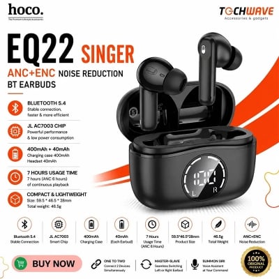 Picture of Hoco EQ22 ANC+ENC Noise Reduction BT Earbuds