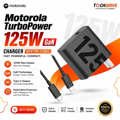 Picture of Motorola TurboPower 125W Wall Charger with 6.5 Amp USB-C Cable