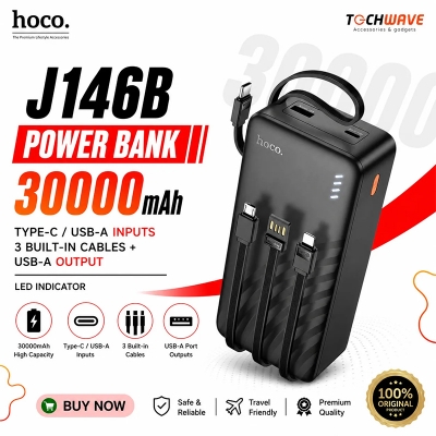 Picture of Hoco J146B Night Tide 30000mAh Power Bank with 4 Cables