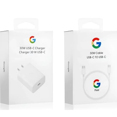 Picture of Google 30W USB-C Charger Fast Charging Pixel Phone Charger Adapter and Type C To Type-C PD Cable