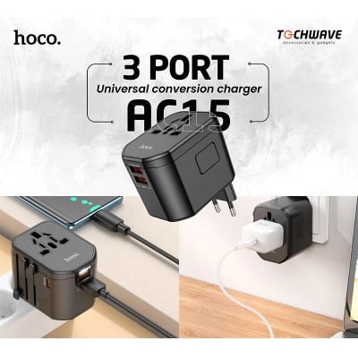 Picture of Hoco AC15 Walker 3-Port PD20W Universal Conversion Charger