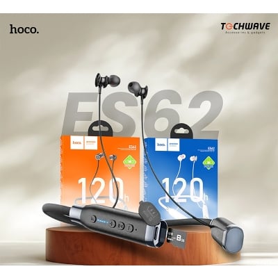 Picture of Hoco ES62 Pretty Neckband Bluetooth Earphone 120 Hours Use Time Dual Play Mode Neckband Long Time Standb