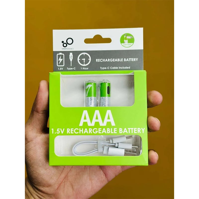 Picture of AAA Rechargeable Battery, SmarToools RB20 AAA 1.5V 750 mWh Rechargeable Battery - 2 Pcs Set