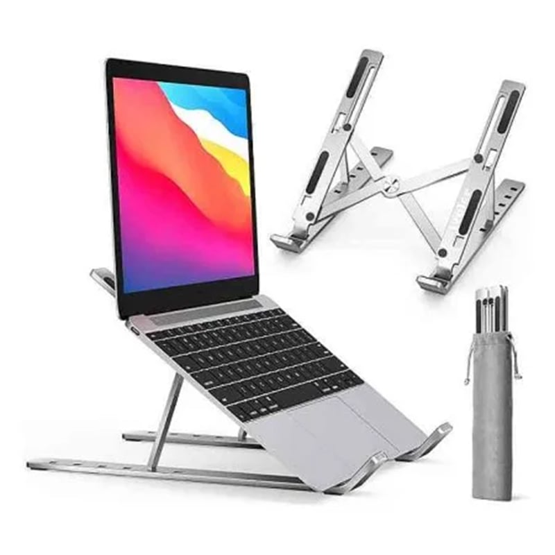 Picture of Creative Folding Laptop Stand – Premium Aluminum Alloy Bracket for 10-17 Inch Tablets & Laptops