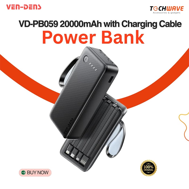 Picture of Ven-Dens VD-PB059 20000mAh with cables Power Bank