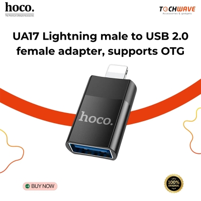 Picture of UA17 Lightning male to USB 2.0 female adapter, supports OTG