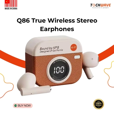 Picture of Q86 Bluetooth 5.3 Wireless Headphones Power LED Digital Display 24hours Endurance HiFi Gaming Headsets Waterproof Sports Earbuds