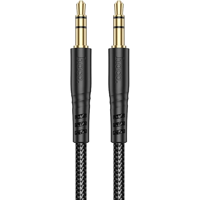 Picture of Hoco UPA24 - Smooth AUX Audio Cable, 3.5mm To 3.5mm, Compatible With Mobile Phones And Tablets, Length: 1M - Black