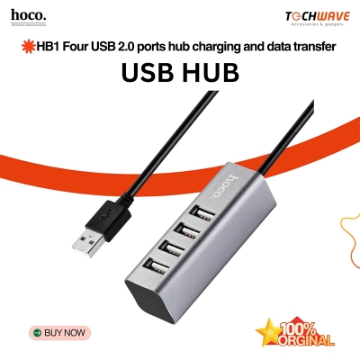 Picture of Hoco HB1 4 Port USB 2.0 Aluminum Alloy Hub