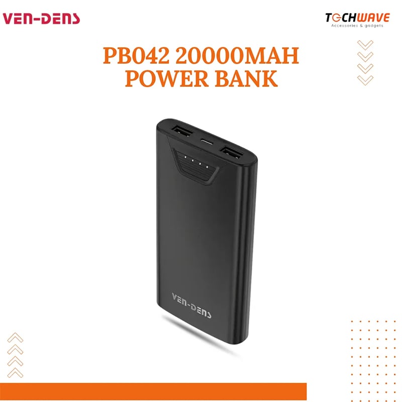 Picture of Ven-Dens VD-PB042 Power Bank 20000mAh – Dual Output, Fast Charge, Wide Compatibility