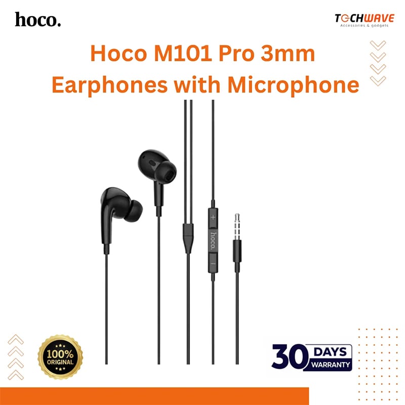 Picture of Hoco M101 Pro Crystal Joy Wire-controlled Earphones with Microphone