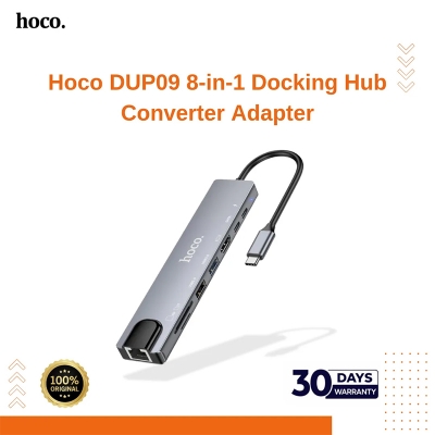 Picture of Hoco DUP09 8-in-1 Docking Hub Converter Adapter