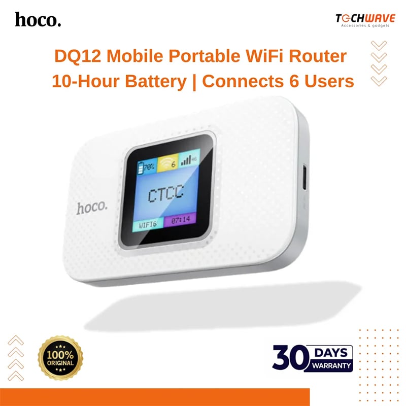 Picture of DQ12 Mobile Portable WiFi Router | 10-Hour Battery | Connects 6 Users