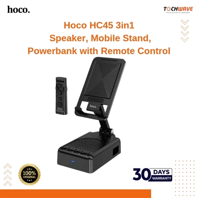 Picture of hoco HC45 Wave Multifunctional Phone Holder Bluetooth Speaker with Remote Control(Black)