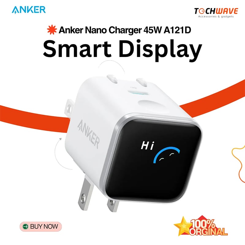 Picture of Anker Nano A121D Smart Display GaN Fast Charger - 45W (Varient: China)