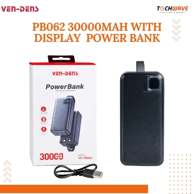 Picture of Ven-Dens PB062 30000mAh Power Bank – Fast Charging, Built-in Cables, Digital Display