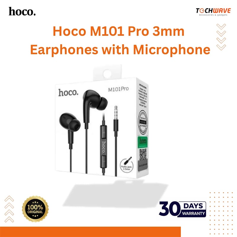 Picture of Hoco M101 Pro Crystal Joy Wire-controlled Earphones with Microphone