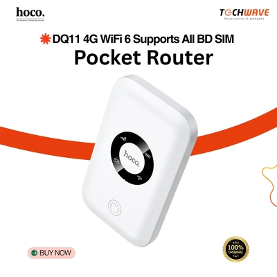 Picture of DQ11 4G Pocket Router WiFi 6 | 12-Hour Backup | Supports All BD SIM