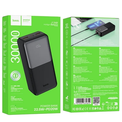 Picture of HOCO J136B 30000mAh 22.5W Fast Charging Power Bank
