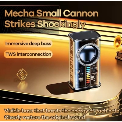 Picture of Remax RB-M68 Clear Mecha Wireless Speaker Portable Mini 3D Subwoofer Bluetooth Speaker